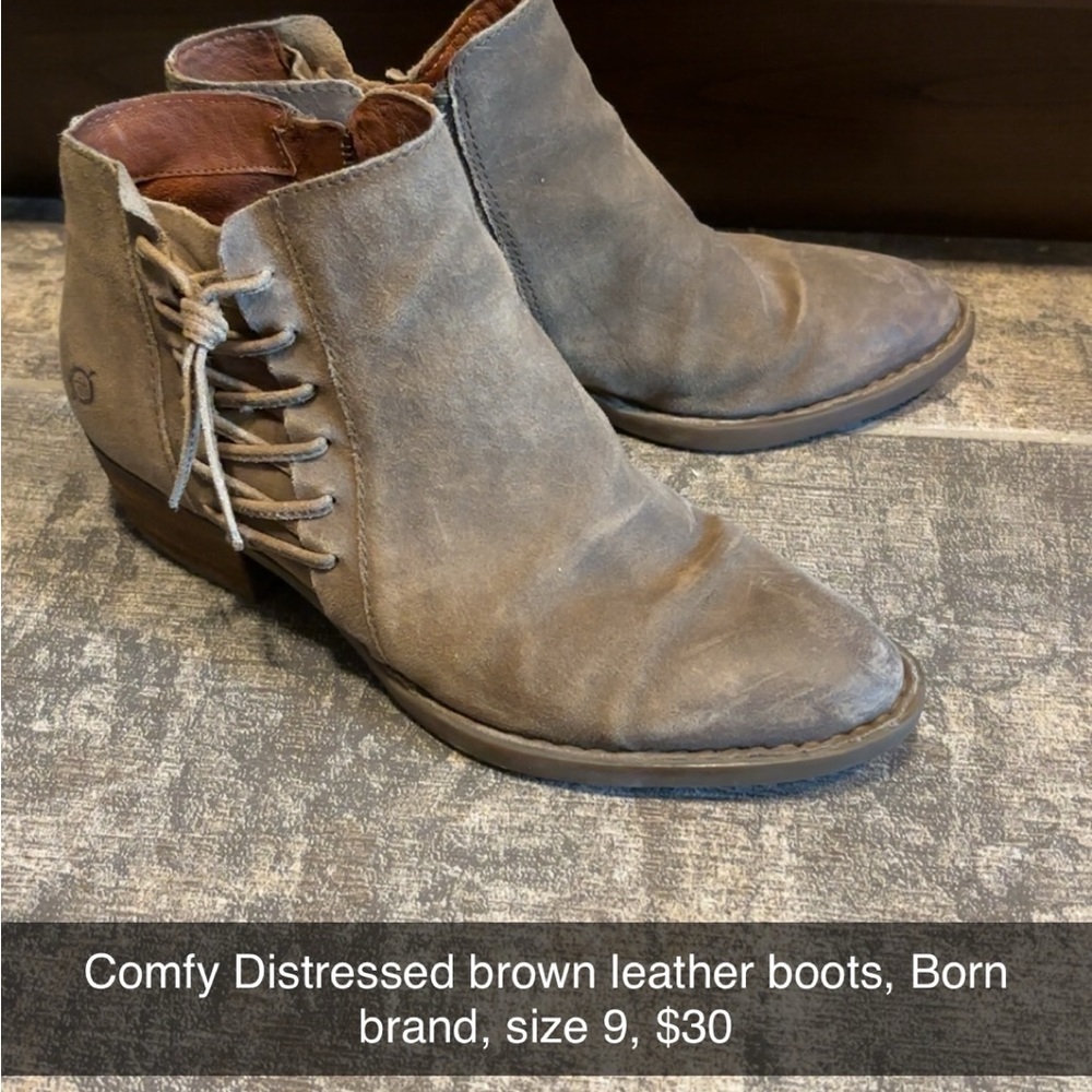 Born Rustic Brown Ankle Booties